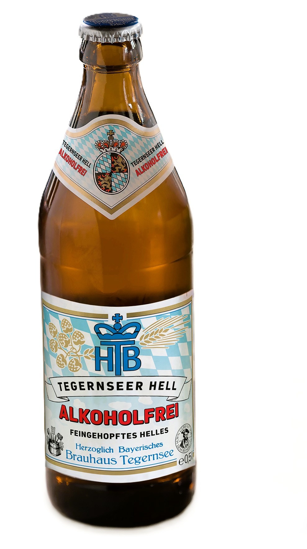 Tegernseer Hell Alkoholfrei 10×0,5 + 2 Fl. Ü-Bier (12 Fl. Karton)